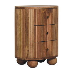 Artisan Soba Ball 3 Drawer Bedside - Artisan Furniture