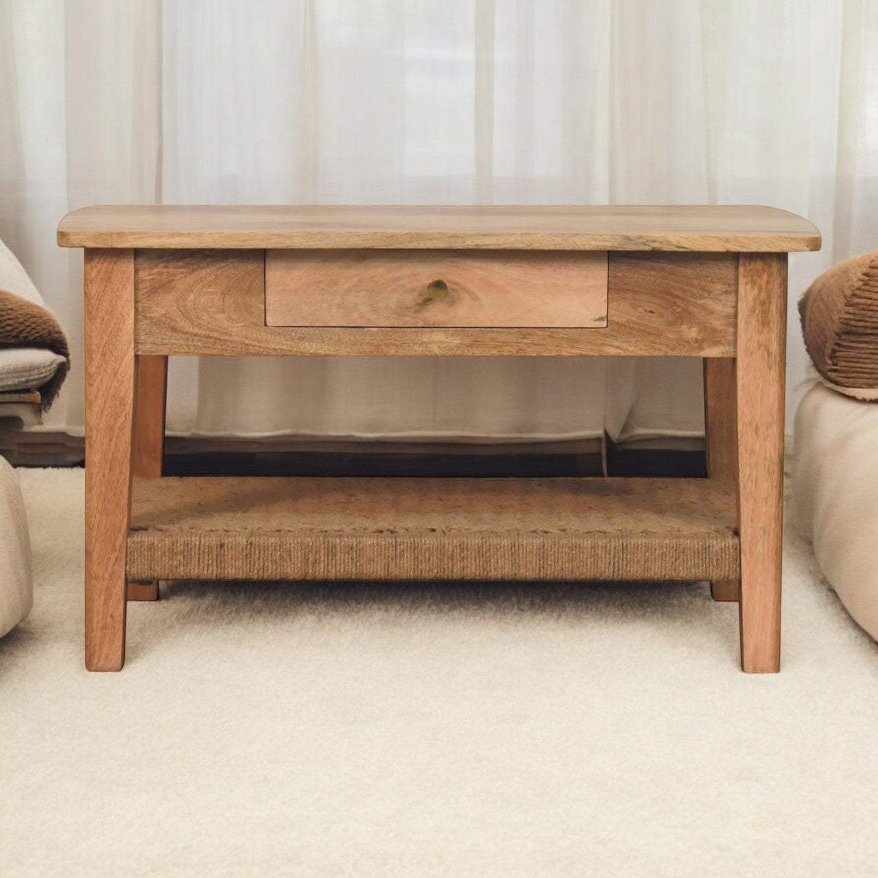 Artisan Rope 1 Drawer Coffee Table - Artisan Furniture - Flyclothing LLC
