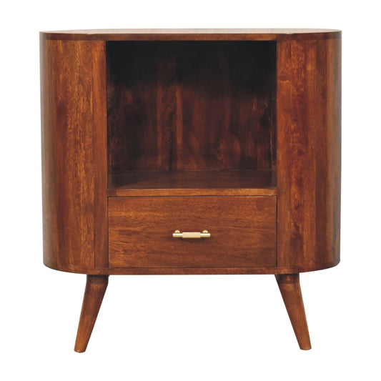 Artisan T-bar Cortez Chestnut Open Slot Cabinet - Artisan Furniture