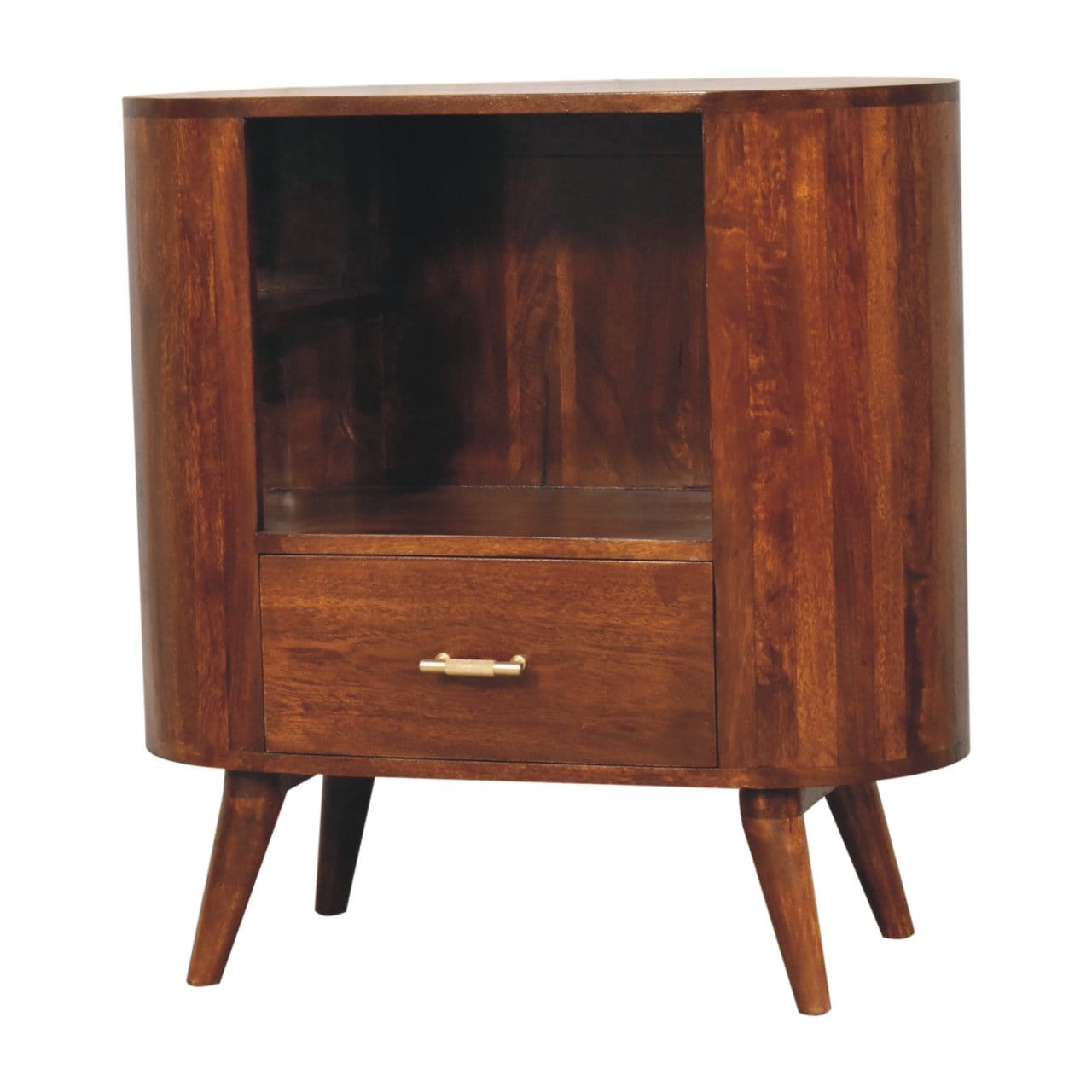 Artisan T-bar Cortez Chestnut Open Slot Cabinet - Artisan Furniture