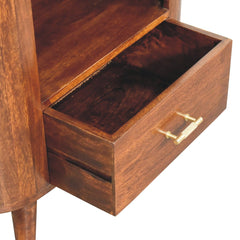 Artisan T-bar Cortez Chestnut Open Slot Cabinet - Artisan Furniture