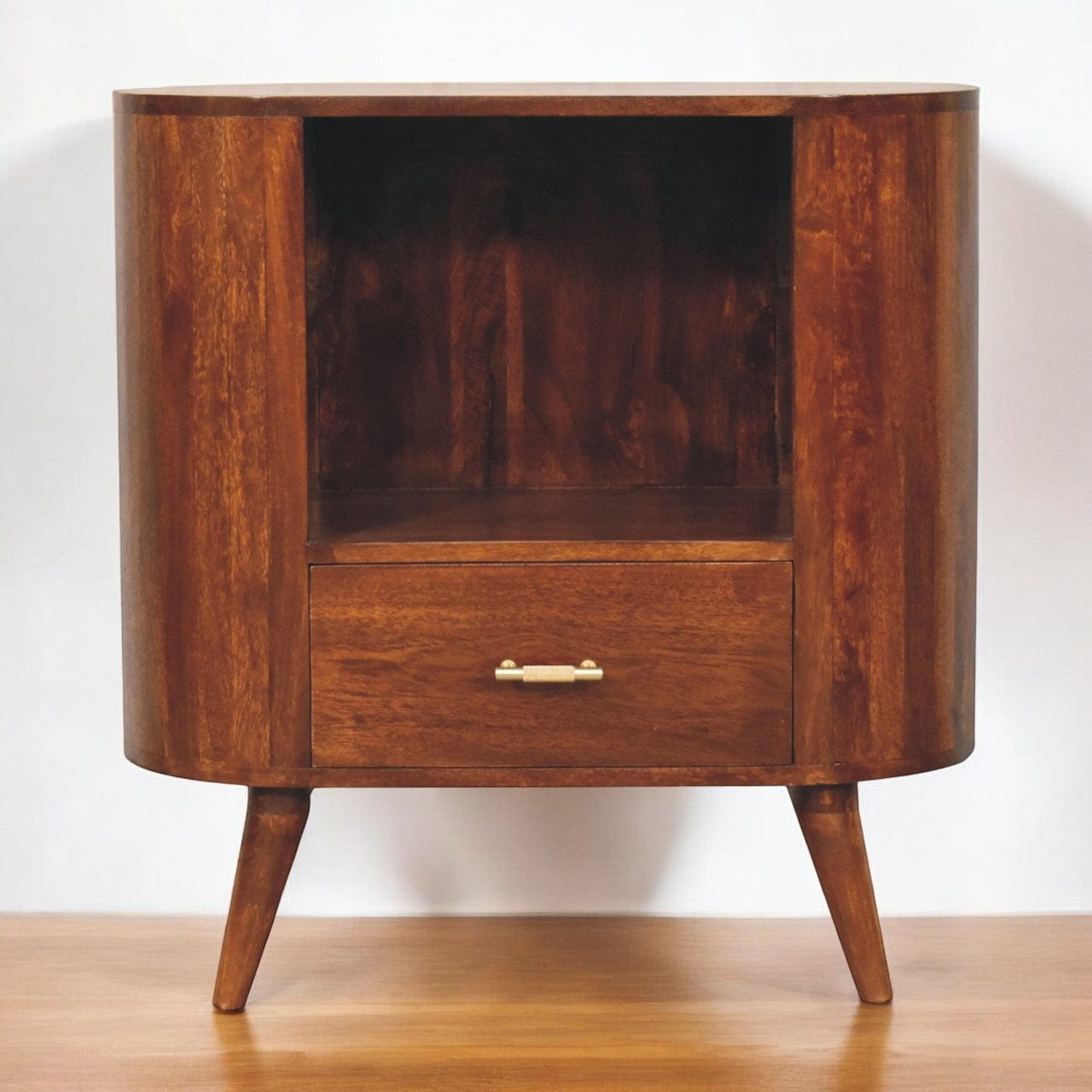 Artisan T-bar Cortez Chestnut Open Slot Cabinet - Artisan Furniture