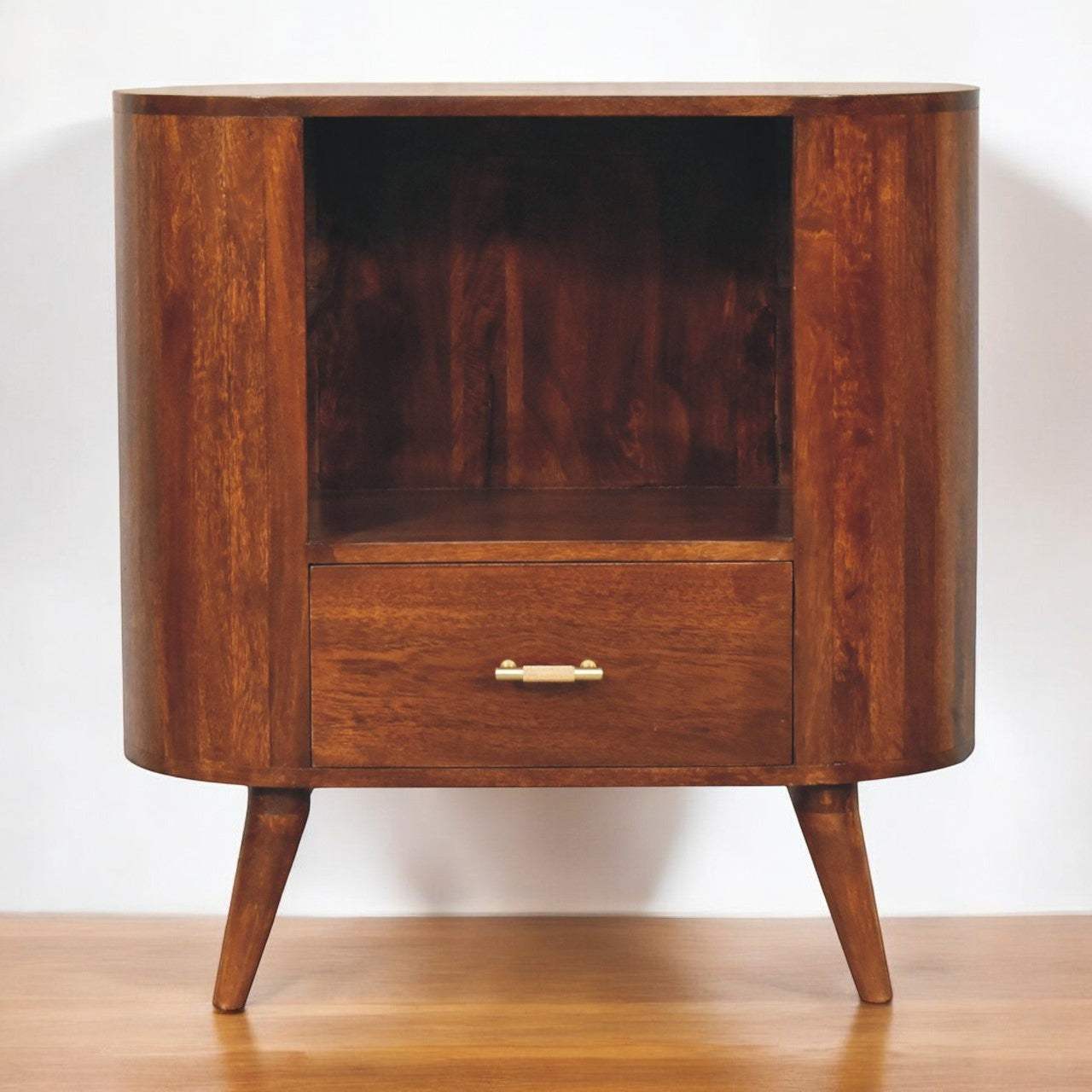 Artisan T-bar Cortez Chestnut Open Slot Cabinet - Artisan Furniture - Flyclothing LLC