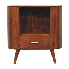 Artisan T-bar Cortez Chestnut Open Slot Cabinet - Artisan Furniture