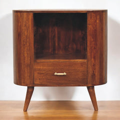 Artisan T-bar Cortez Chestnut Open Slot Cabinet - Artisan Furniture