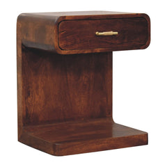 Artisan Chestnut T-Bar Rounded Bedside - Artisan Furniture