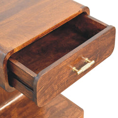 Artisan Chestnut T-Bar Rounded Bedside - Artisan Furniture