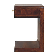 Artisan Chestnut T-Bar Rounded Bedside - Artisan Furniture