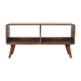 Artisan Curved Chestnut Double Slot Media Unit - Artisan Furniture