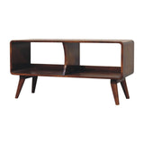 Artisan Curved Chestnut Double Slot Media Unit - Artisan Furniture