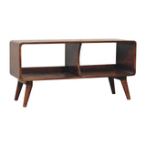 Artisan Curved Chestnut Double Slot Media Unit - Artisan Furniture