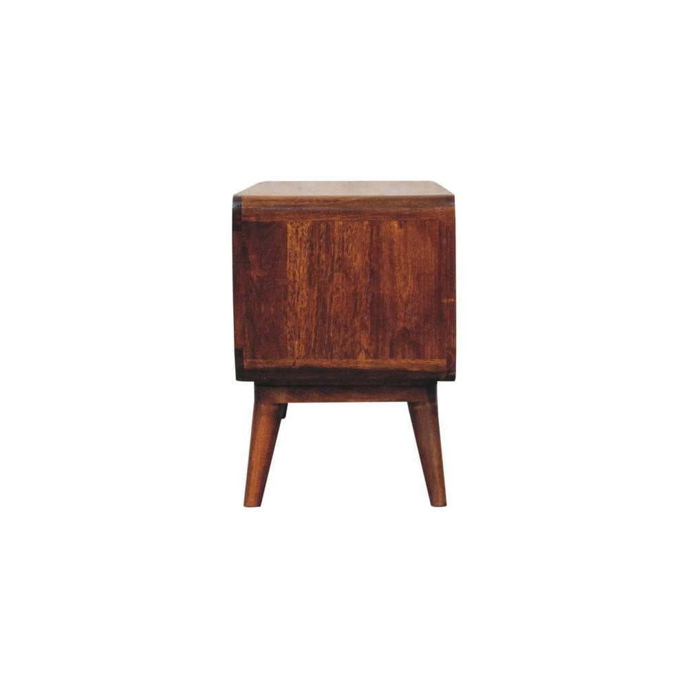 Artisan Curved Chestnut Double Slot Media Unit - Artisan Furniture - Flyclothing LLC