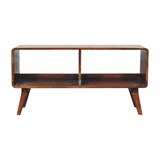 Artisan Curved Chestnut Double Slot Media Unit - Artisan Furniture - Flyclothing LLC