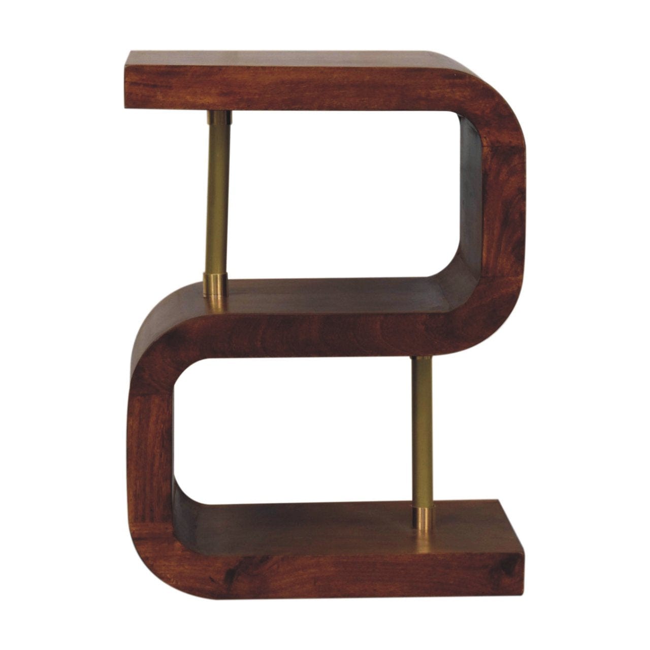 Artisan S-curve Brass Bedside - Artisan Furniture