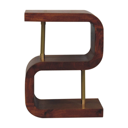 Artisan S-curve Brass Bedside - Artisan Furniture