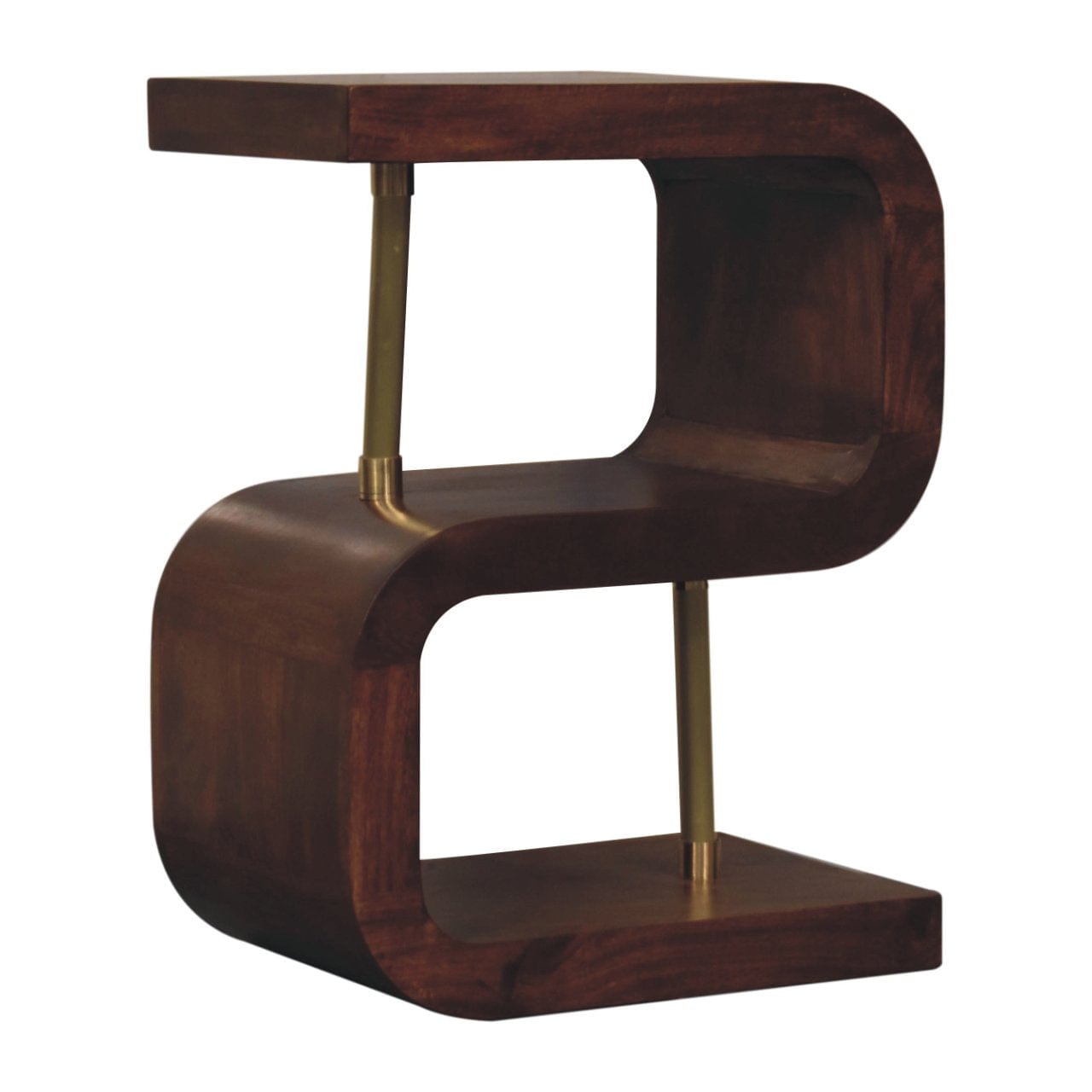 Artisan S-curve Brass Bedside - Artisan Furniture
