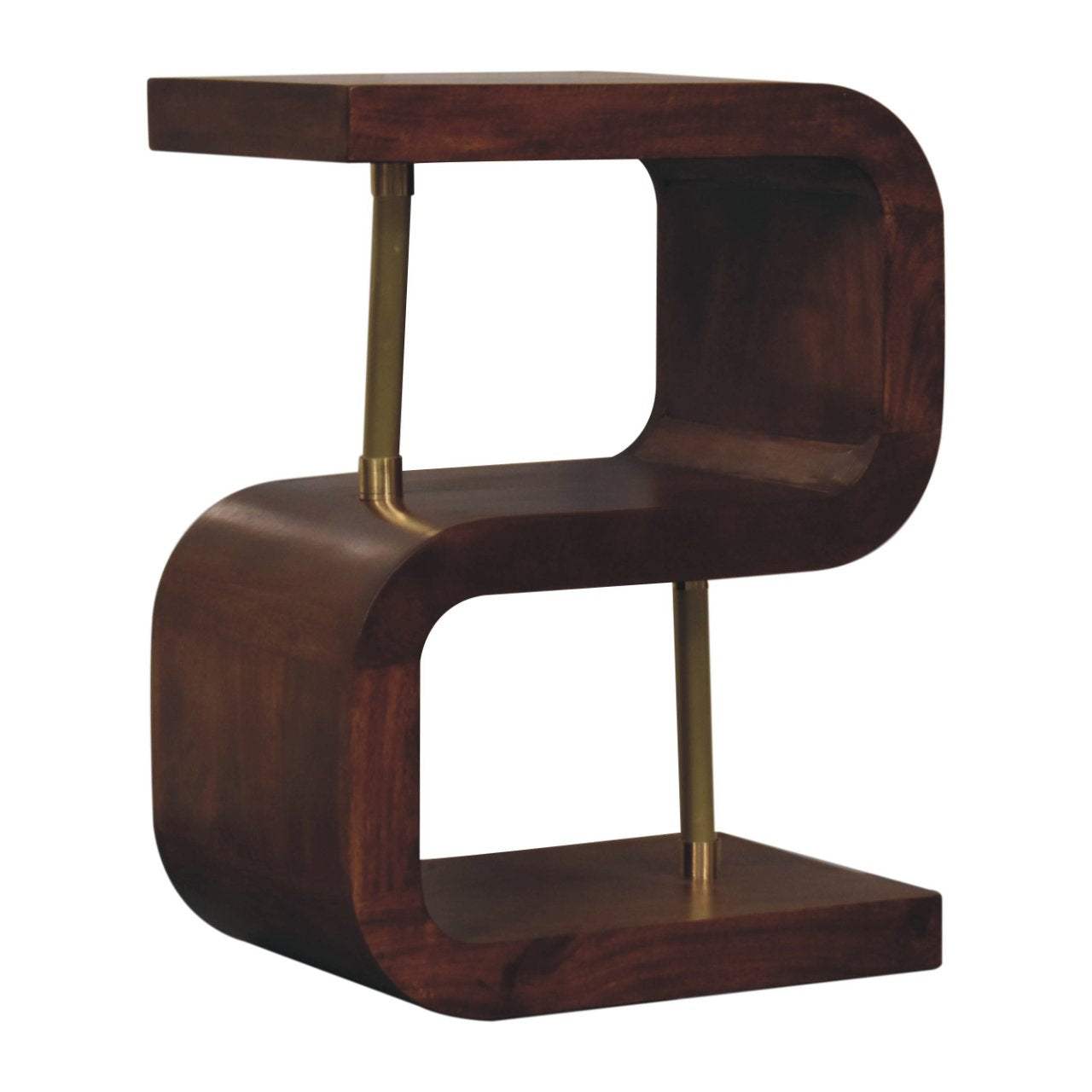 Artisan S-curve Brass Bedside - Artisan Furniture - Flyclothing LLC
