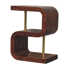 Artisan S-curve Brass Bedside - Artisan Furniture
