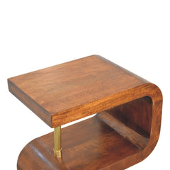 Artisan S-curve Brass Bedside - Artisan Furniture
