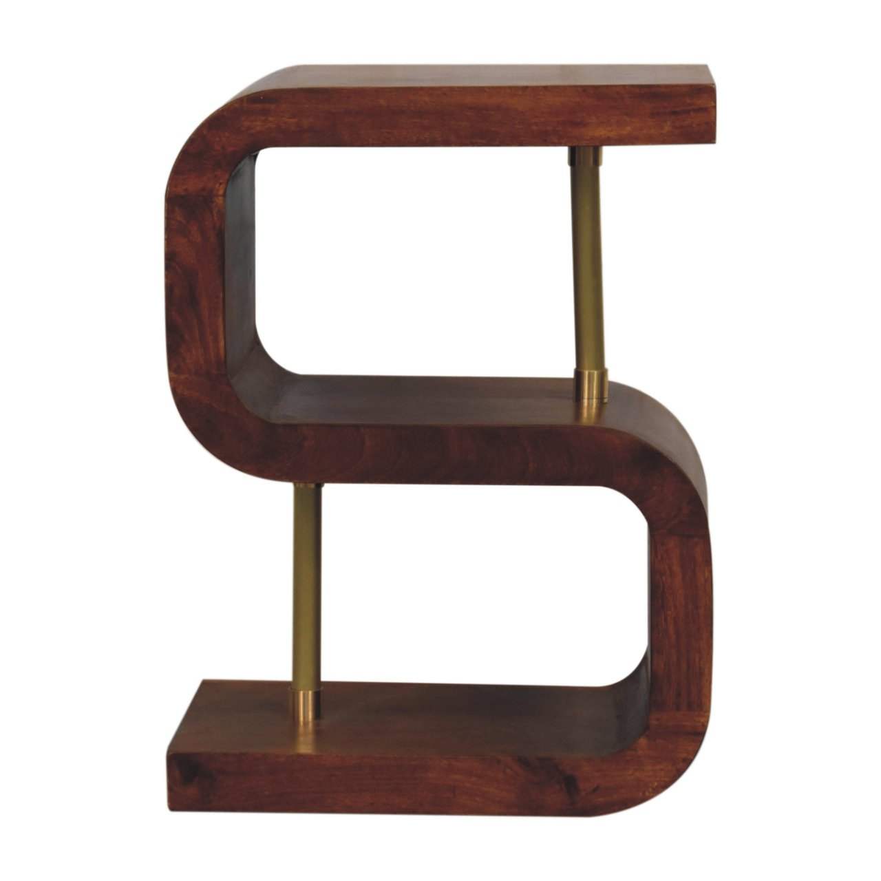 Artisan S-curve Brass Bedside - Artisan Furniture - Flyclothing LLC