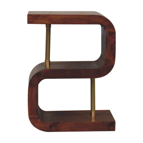 Artisan S-curve Brass Bedside - Artisan Furniture - Flyclothing LLC