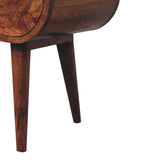 Artisan Furniture Honey Caramel Circular Bedside with Open Slot - Artisan Furniture - Flyclothing LLC