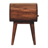 Artisan Furniture Honey Caramel Circular Bedside with Open Slot - Artisan Furniture - Flyclothing LLC