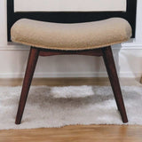 Artisan Furniture Honey Caramel Boucle Cream Curved Bench - Artisan Furniture - Flyclothing LLC