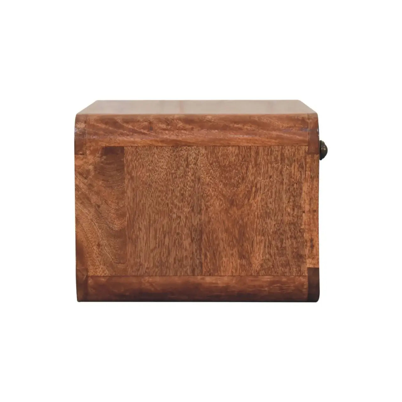 Artisan Furniture Curved Honey Caramel Wall Mounted Bedside with Open Slot - Artisan Furniture - Flyclothing LLC
