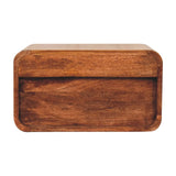 Artisan Furniture Curved Honey Caramel Wall Mounted Bedside with Open Slot - Artisan Furniture - Flyclothing LLC