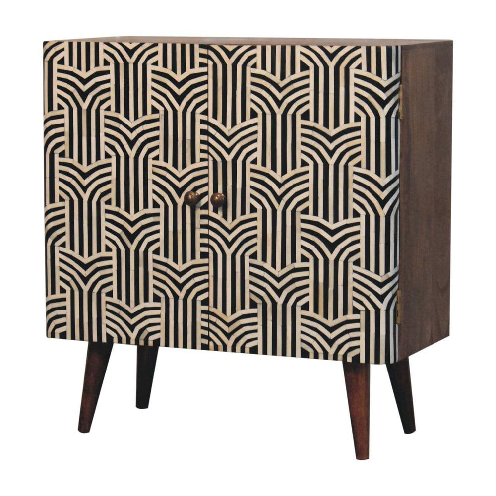 Artisan Furniture Honey Caramel Edessa Bone Inlay Cabinet - Artisan Furniture - Flyclothing LLC