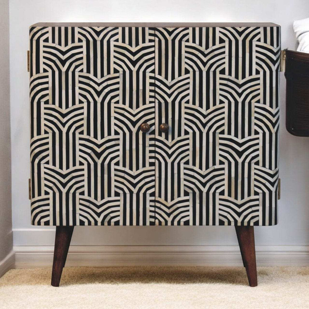 Artisan Furniture Honey Caramel Edessa Bone Inlay Cabinet - Artisan Furniture - Flyclothing LLC