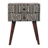Artisan Furniture Honey Caramel Edessa Bone Inlay Bedside - Artisan Furniture - Flyclothing LLC
