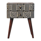 Artisan Furniture Honey Caramel Edessa Bone Inlay Bedside - Artisan Furniture