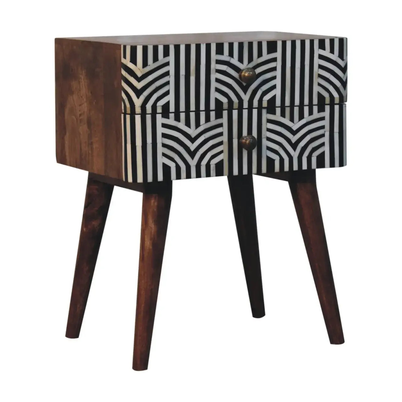 Artisan Furniture Honey Caramel Edessa Bone Inlay Bedside - Artisan Furniture - Flyclothing LLC