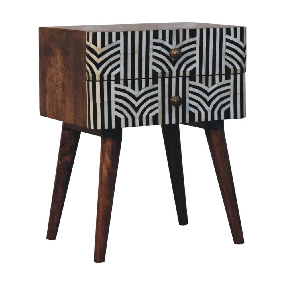 Artisan Furniture Honey Caramel Edessa Bone Inlay Bedside - Artisan Furniture - Flyclothing LLC