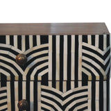 Artisan Furniture Honey Caramel Edessa Bone Inlay Bedside - Artisan Furniture - Flyclothing LLC