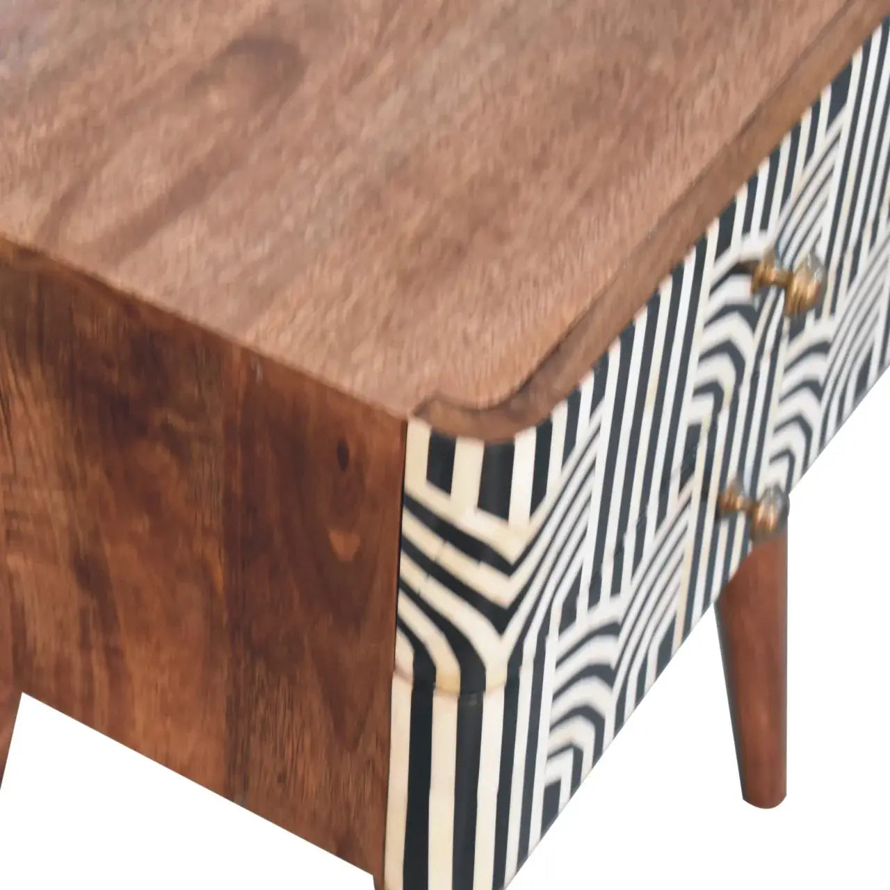 Artisan Furniture Honey Caramel Edessa Bone Inlay Bedside - Artisan Furniture - Flyclothing LLC