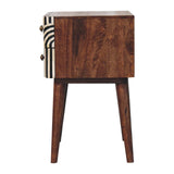 Artisan Furniture Honey Caramel Edessa Bone Inlay Bedside - Artisan Furniture - Flyclothing LLC