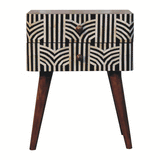 Artisan Furniture Honey Caramel Edessa Bone Inlay Bedside - Artisan Furniture - Flyclothing LLC