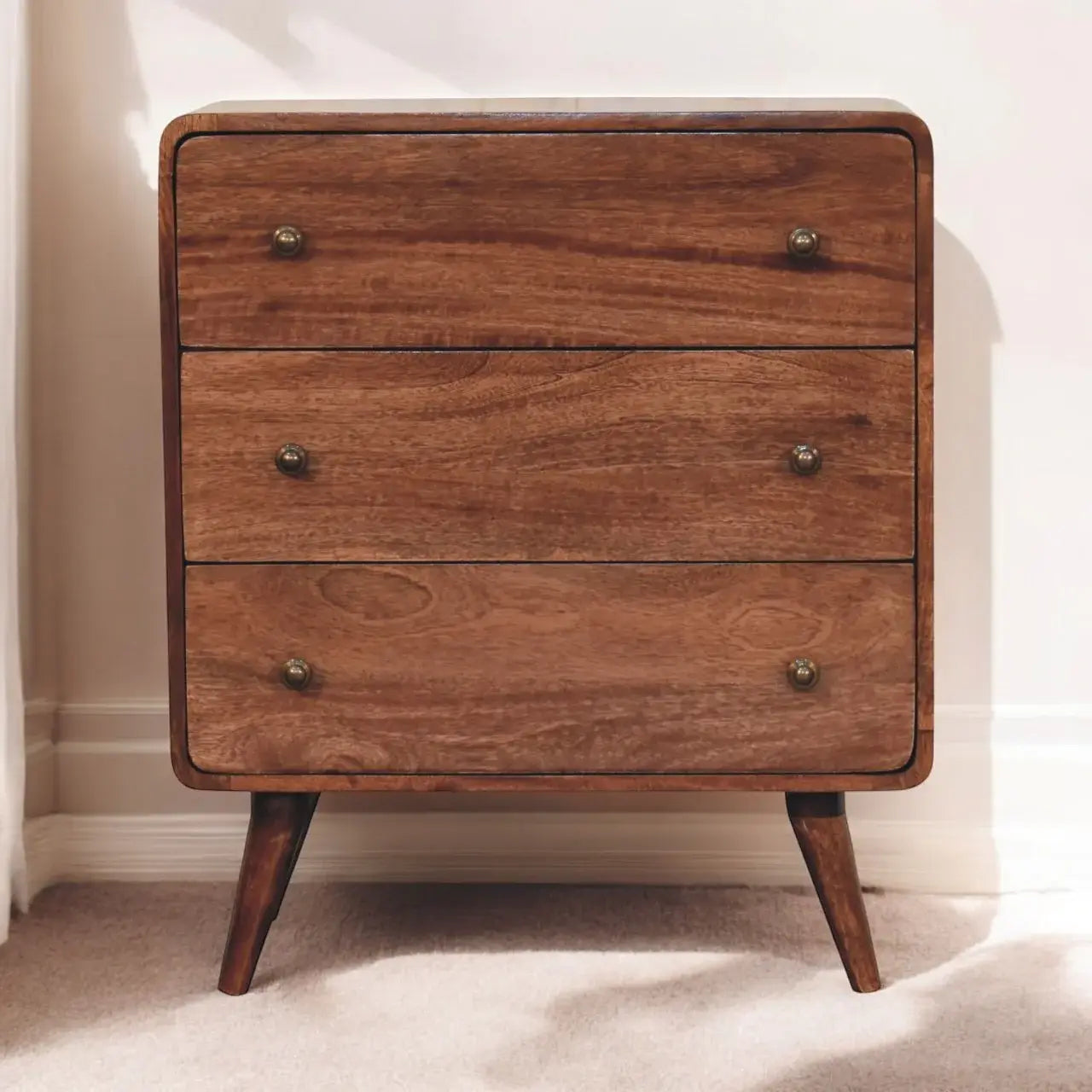 Artisan Furniture Curved Honey Caramel Chest - Artisan Furniture - Flyclothing LLC