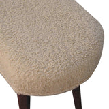 Artisan Furniture Honey Caramel Boucle Cream Nordic Bench - Artisan Furniture - Flyclothing LLC