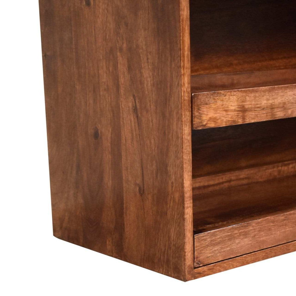 Artisan Furniture Buffalo Hide Pull out Honey Caramel Shoe Storage Bench - Artisan Furniture - Flyclothing LLC