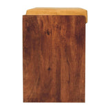 Artisan Furniture Buffalo Hide Pull out Honey Caramel Shoe Storage Bench - Artisan Furniture - Flyclothing LLC