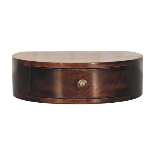 Artisan Furniture California Walnut Wall Mounted Rounded Bedside