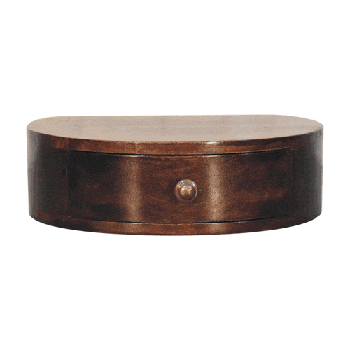 Artisan Furniture California Walnut Wall Mounted Rounded Bedside