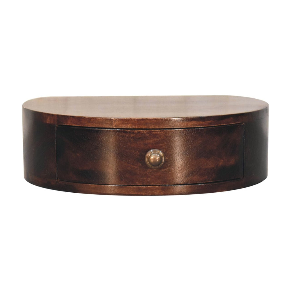 Artisan Furniture California Walnut Wall Mounted Rounded Bedside