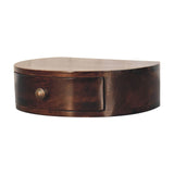 Artisan Furniture California Walnut Wall Mounted Rounded Bedside - Artisan Furniture