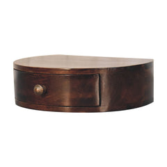 Artisan Furniture California Walnut Wall Mounted Rounded Bedside