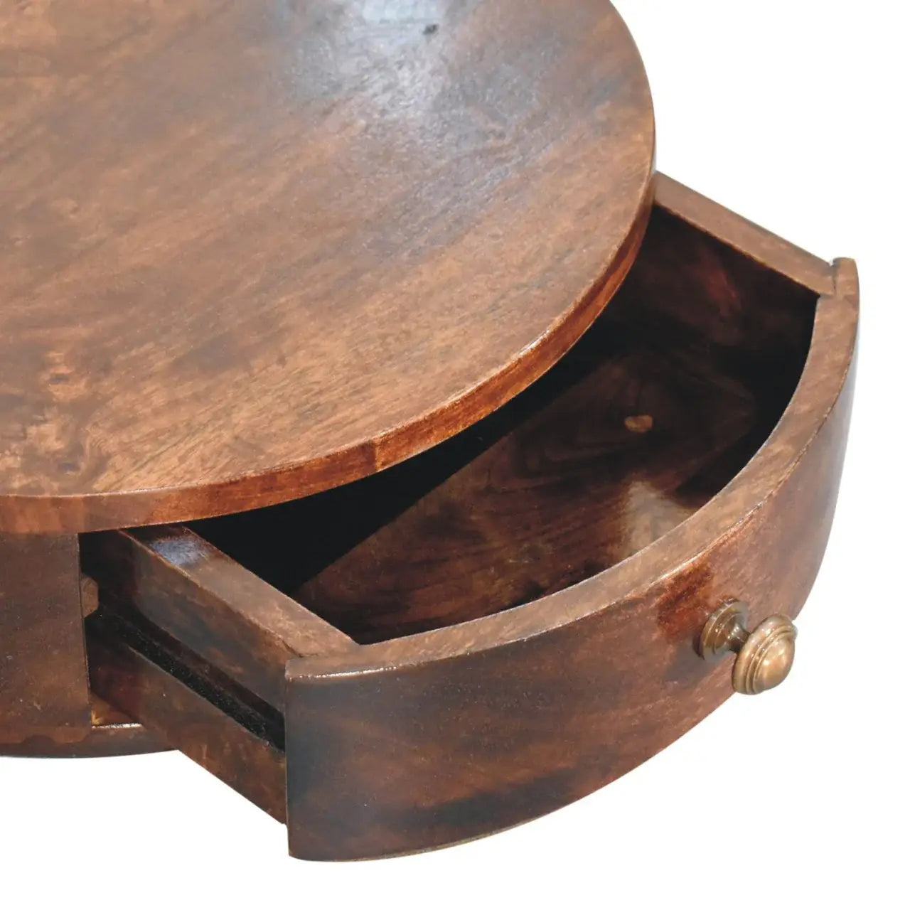 Artisan Furniture California Walnut Wall Mounted Rounded Bedside - Artisan Furniture - Flyclothing LLC